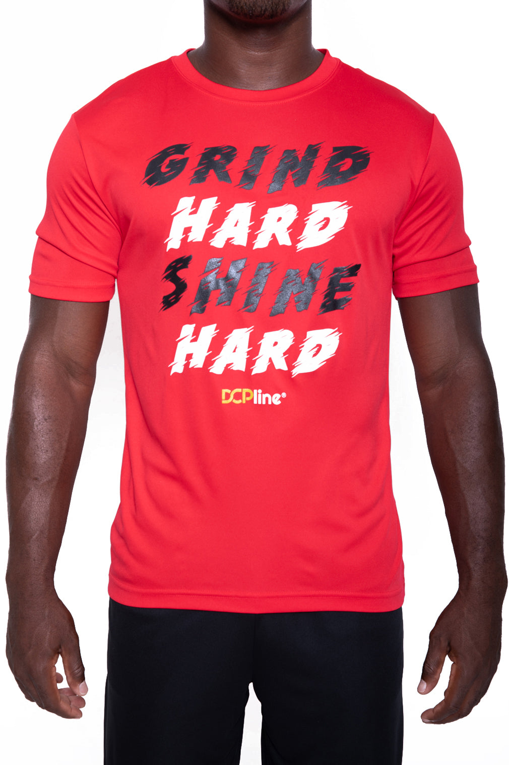 Grind Hard Shine Hard Short Sleeve Red (Performance Tee)