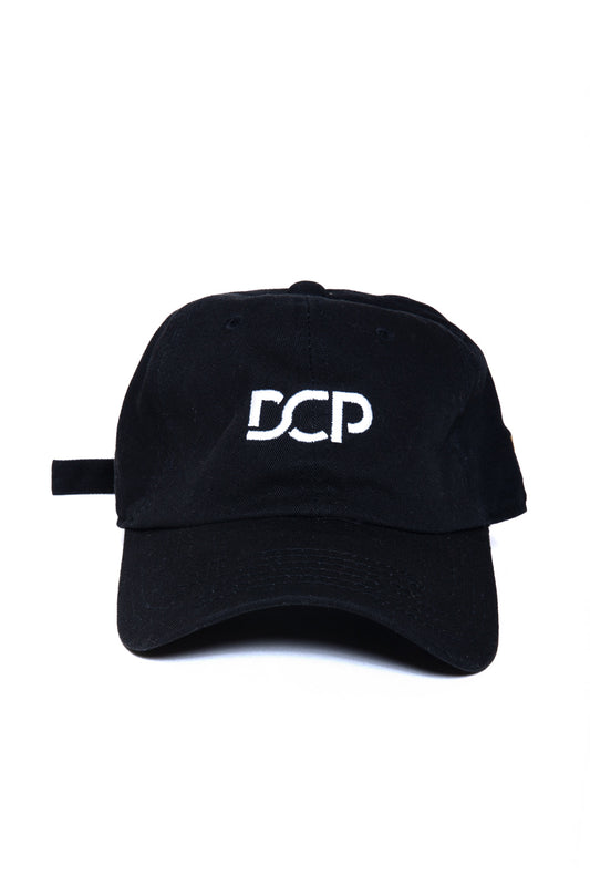 DCP Dad Hat Black w White