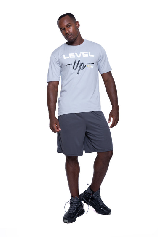 Level Up - Gray (Performance Tee)